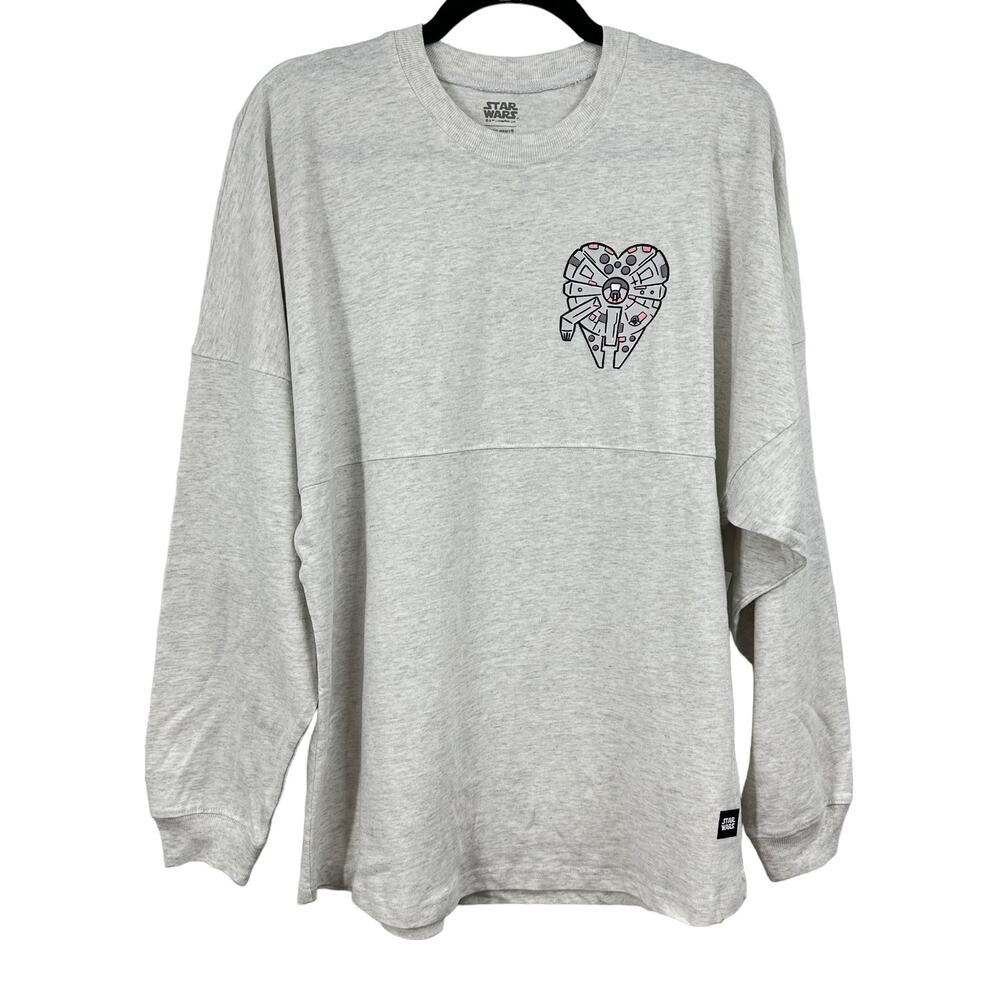 Disney Star Wars Spirit‎ Jersey Small Gray Millennium Falcon I Know Han Solo NWT